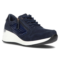 Leather Sneakers Filippo DP2052/21 NV navy blue
