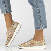 Skórzane półbuty na platformie Filippo DP6102/24 BE FL beżowe