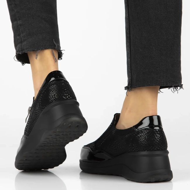 Leather shoes Filippo DP6473/25 BK PT black