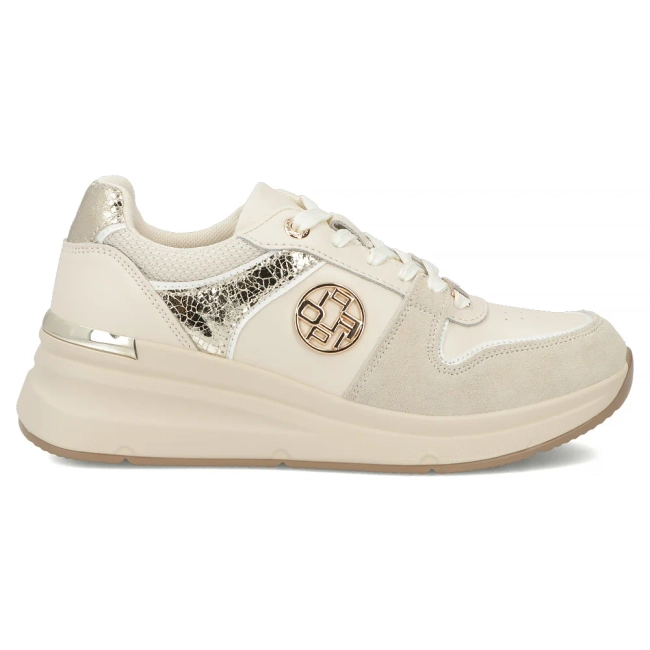 Skórzane sneakersy Filippo DP7769/26 BE beżowe