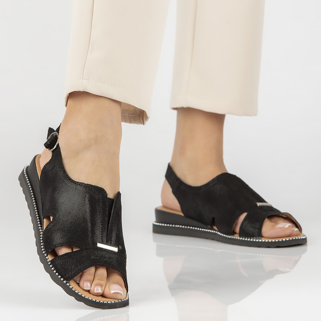 Leather sandals Filippo DS4470/23 BK black