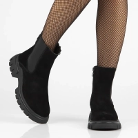 Leather ankle boots DBT6384/24 BK black