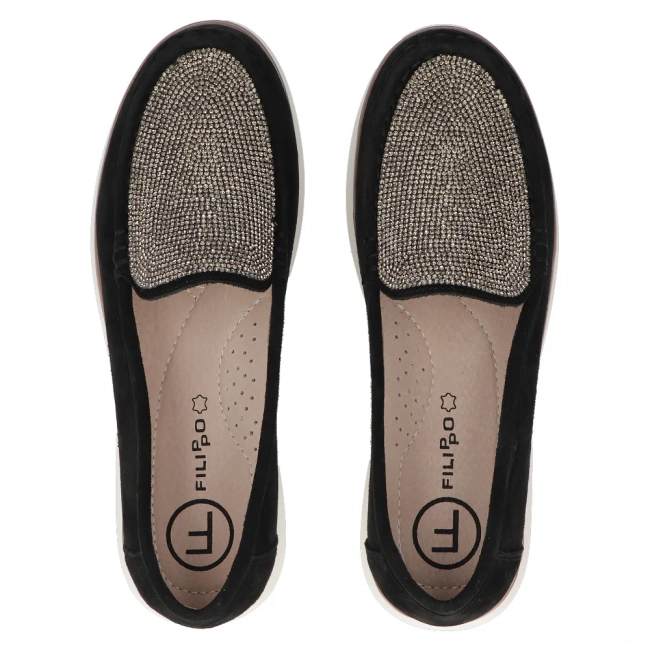 Leather loafers Filippo DP6759/25 BK black