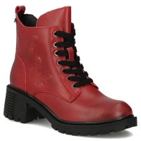 Leather ankle boots Filippo DBT7133/25 RD red