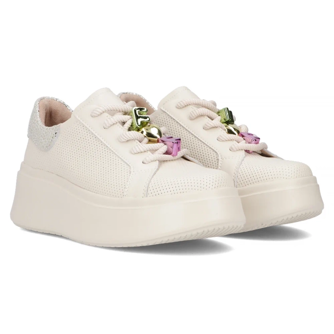 Leather sneakers Filippo DP6793/25 BE beige