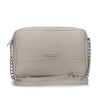 Handbag Toscanio Leather Messenger Bag B6 light grey