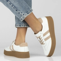 Skórzane sneakersy Filippo DP6776/25 WH BE białe