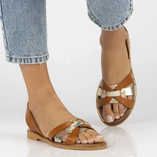 Leather sandals Filippo 40382 brown