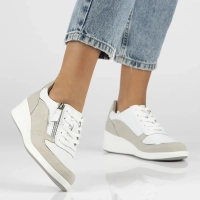 Skórzane Sneakersy Filippo DP6209/24 WH białe