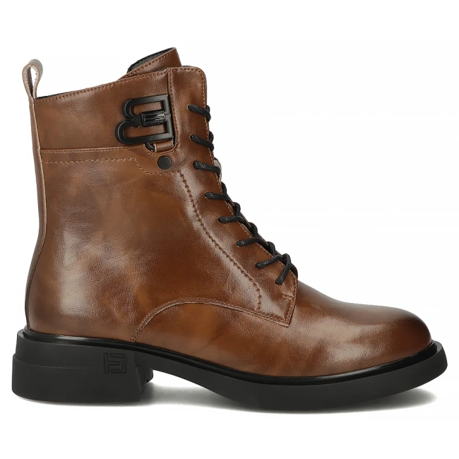 Skórzane trzewiki Filippo DBT7361/25 BR brązowe