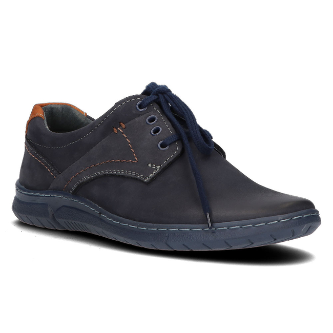 Leather shoes Filippo 858 navy blue