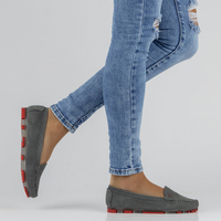 Leather loafers Filippo DP2037/22 GR RD grey