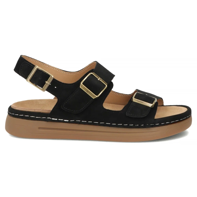 Leather sandals Filippo DS7801/26 BK black