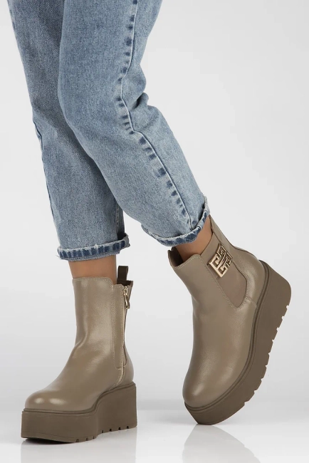 Leather ankle boots Filippo 60390 fango