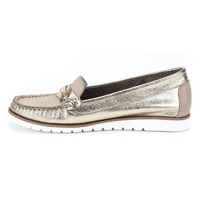 Moccasins Lemar 10051 Krysztalki J.Zł + Roma Beige