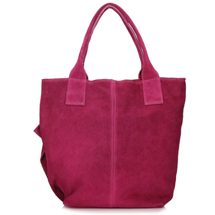 Torebka Toscanio Shopper Zamszowa 1101 fuksja
