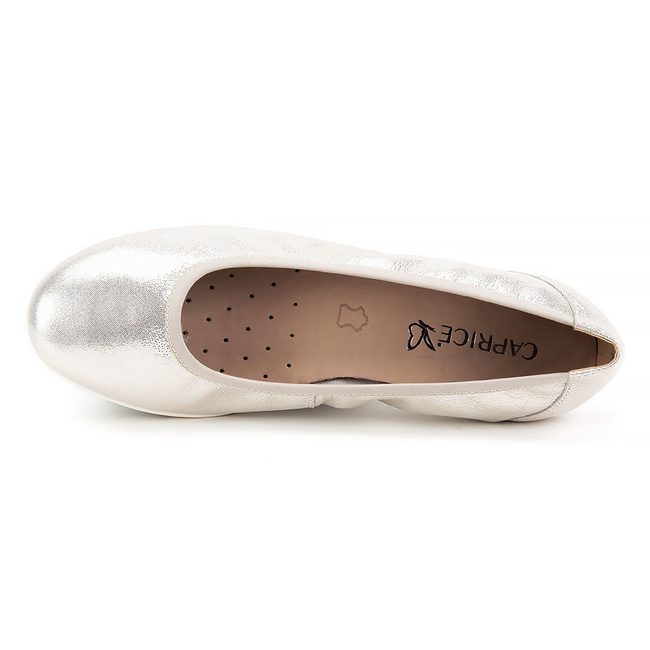Baleriny Caprice 9-22150-20 112 Offwht Glitter