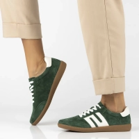 Skórzane sneakersy Filippo DP7492/25 GE zielone