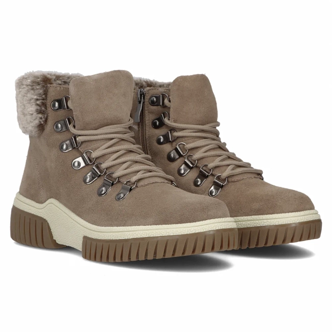 Leather ankle boots DBT6489/24 TP taupe