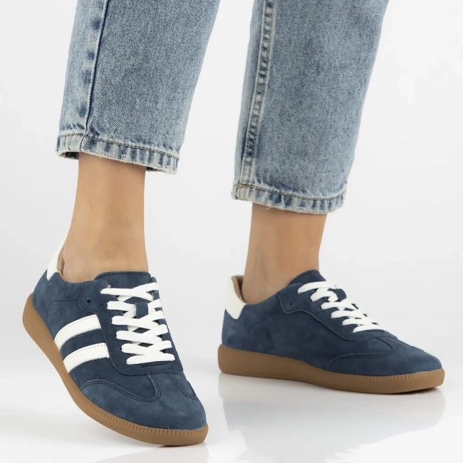 Leather sneakers Filippo DP6741/25 NV navy