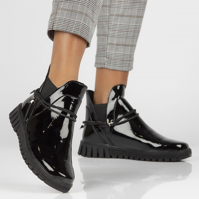 Leather ankle boots Filippo DBT3929/22 BK black