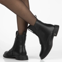 Skórzane botki Filippo DBT7249/25 BK czarne