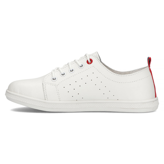 Skórzane półbuty Filippo DP3508/23 WH białe