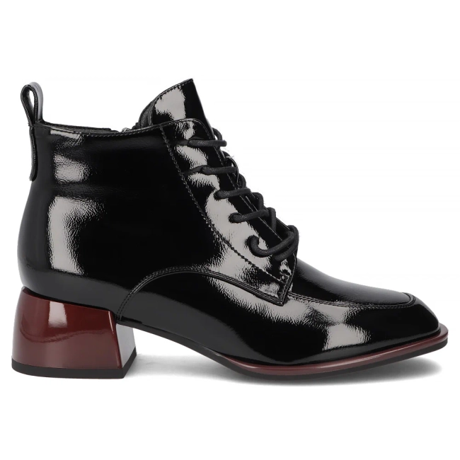 Botki na obcasie Filippo DBT7367/25 BK RD czarne