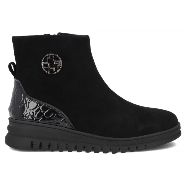 Skórzane botki Filippo DBT8074/26 BK czarne
