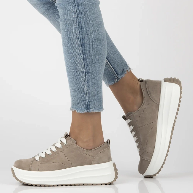 Leather sneakers Filippo DP6795/26 BE beige