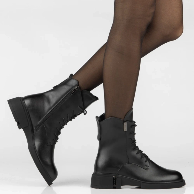 Leather ankle boots Filippo DBT8025/26 BK black