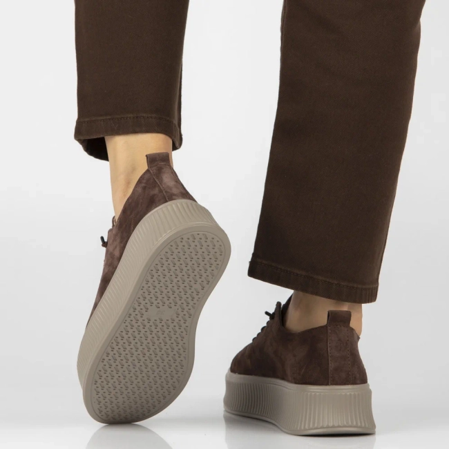 Skórzane sneakersy Filippo DP8343/26 D BR ciemnobrązowe