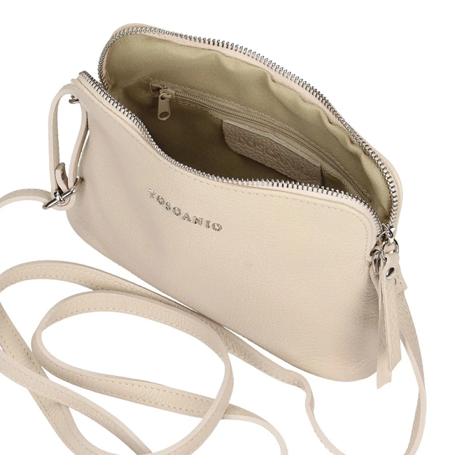 Leather handbag Toscanio F197 cream