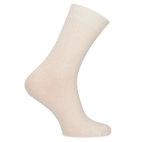 Skarpety damskie kremowe prążki