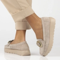 Leather loafers Filippo DP7056/25 BE beige