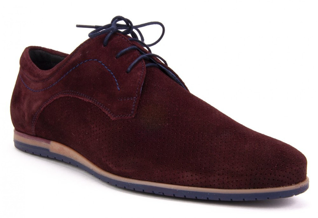 Shoes Filippo 731 Burgundy velor perforation