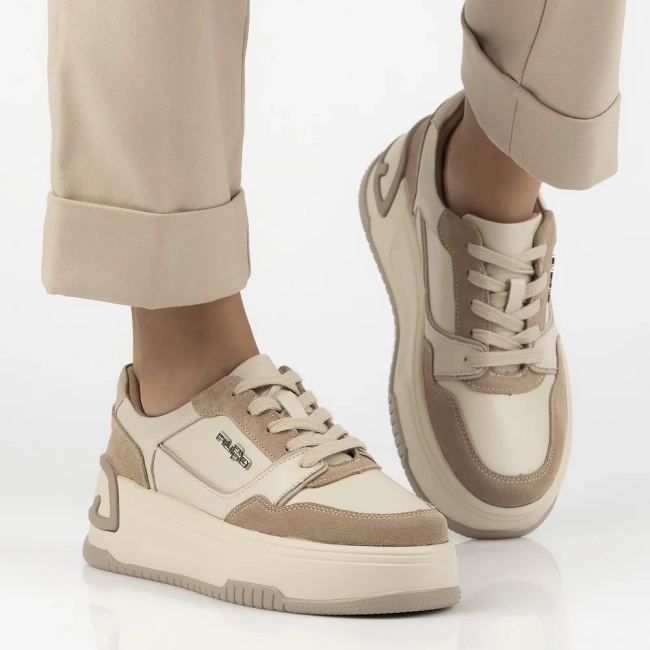 Leather sneakers Filippo DP7116/25 BE Beige