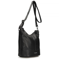 Leather handbag Toscanio 16176 black