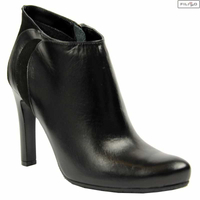 Ankle boots VISCONI 1030 black lacquer/black velor felt 8021403