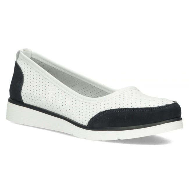 Leather shoes Filippo DP4524/25 WH NV white navy