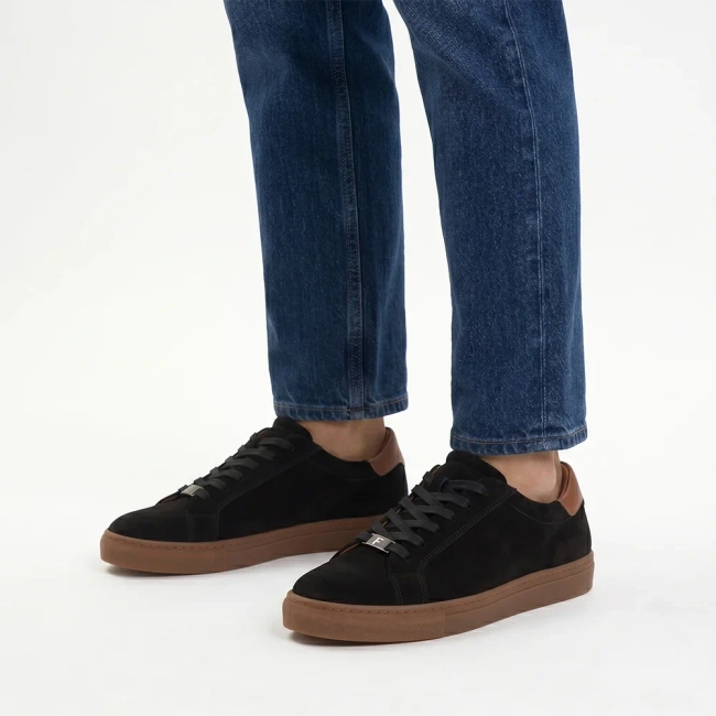 Skórzane sneakersy Filippo MP8273/26 BK czarne