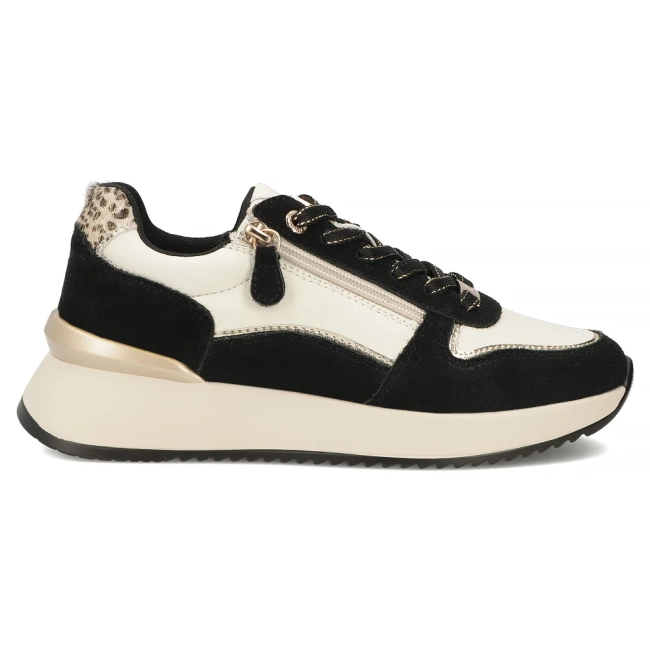 Leather sneakers Filippo DP7770/26 WH BK white-black