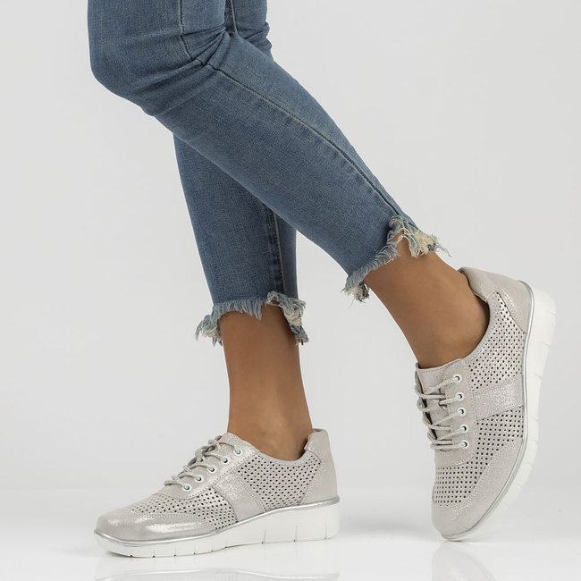 Leather shoes Filippo DP028/22 SI silver