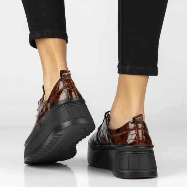 Leather sneakers Filippo DP6427/26 BR CR brown