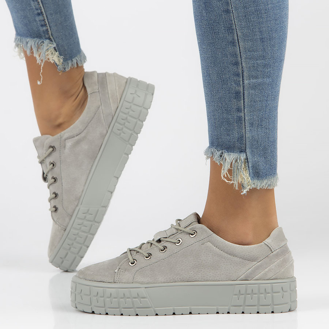 Leather shoes FILIPPO DP3527/22 GR grey