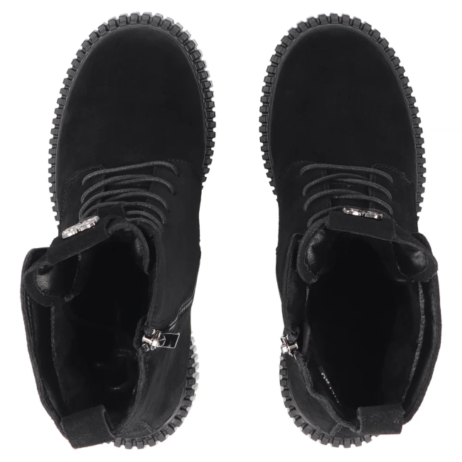 Leather heeled ankle boots Filippo DBT8072/26 BK black