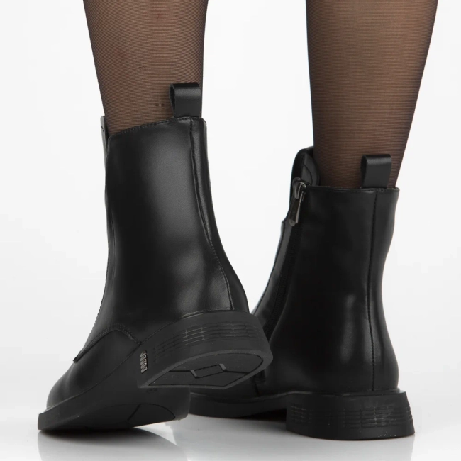 Skórzane botki Filippo DBT7249/25 BK czarne