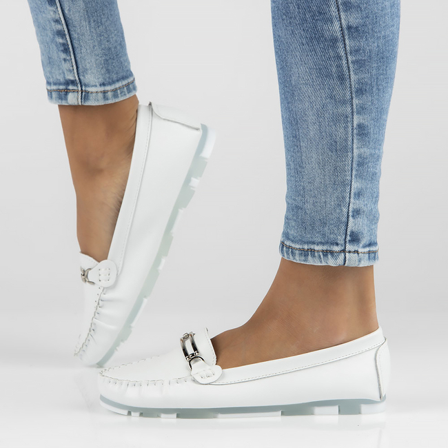 Leather loafers Filippo DP1202/23 WH white