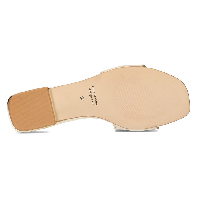 Skórzane klapki Filippo 118 złote