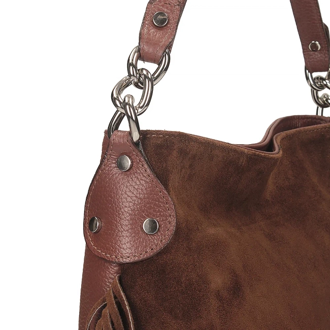 Leather handbag Toscanio G98 brown